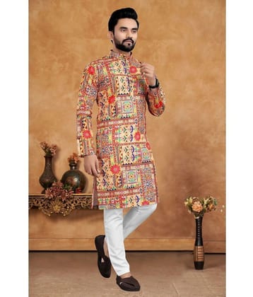 KC Kunj Creation Multicolor Cotton Regular Fit Mens Kurta Pyjama Set ( Pack of 1 ) - None