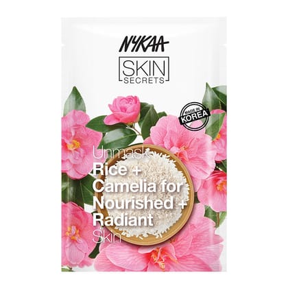 Nykaa Skin Secrets Exotic Indulgence Rice + Camellia Sheet Mask For Nourished & Radiant Skin(20ml)