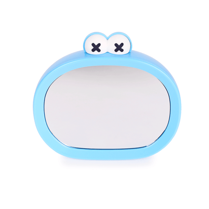 Cute Cartoon Table Makeup Mirror with Storage-Blue