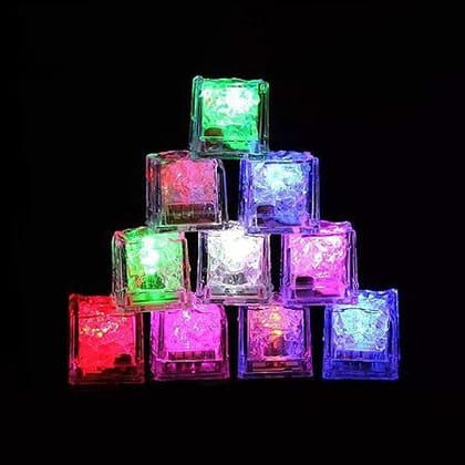 Estoreshouses Ice Cube Shape Lights Reusable Liquid Sensor Pack of 4