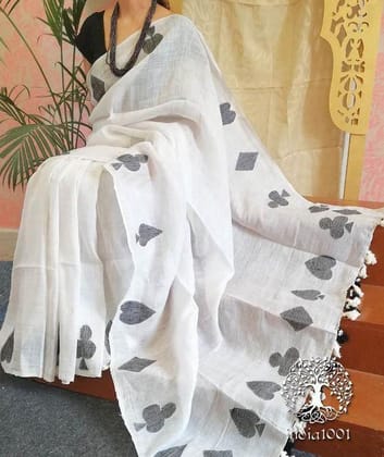 LINEN DESIGNER DIGITAL PRINT SAREE 11287