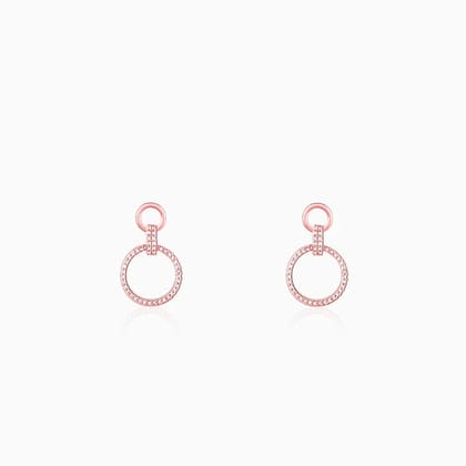 Rose Gold Shiny Drop Earrings