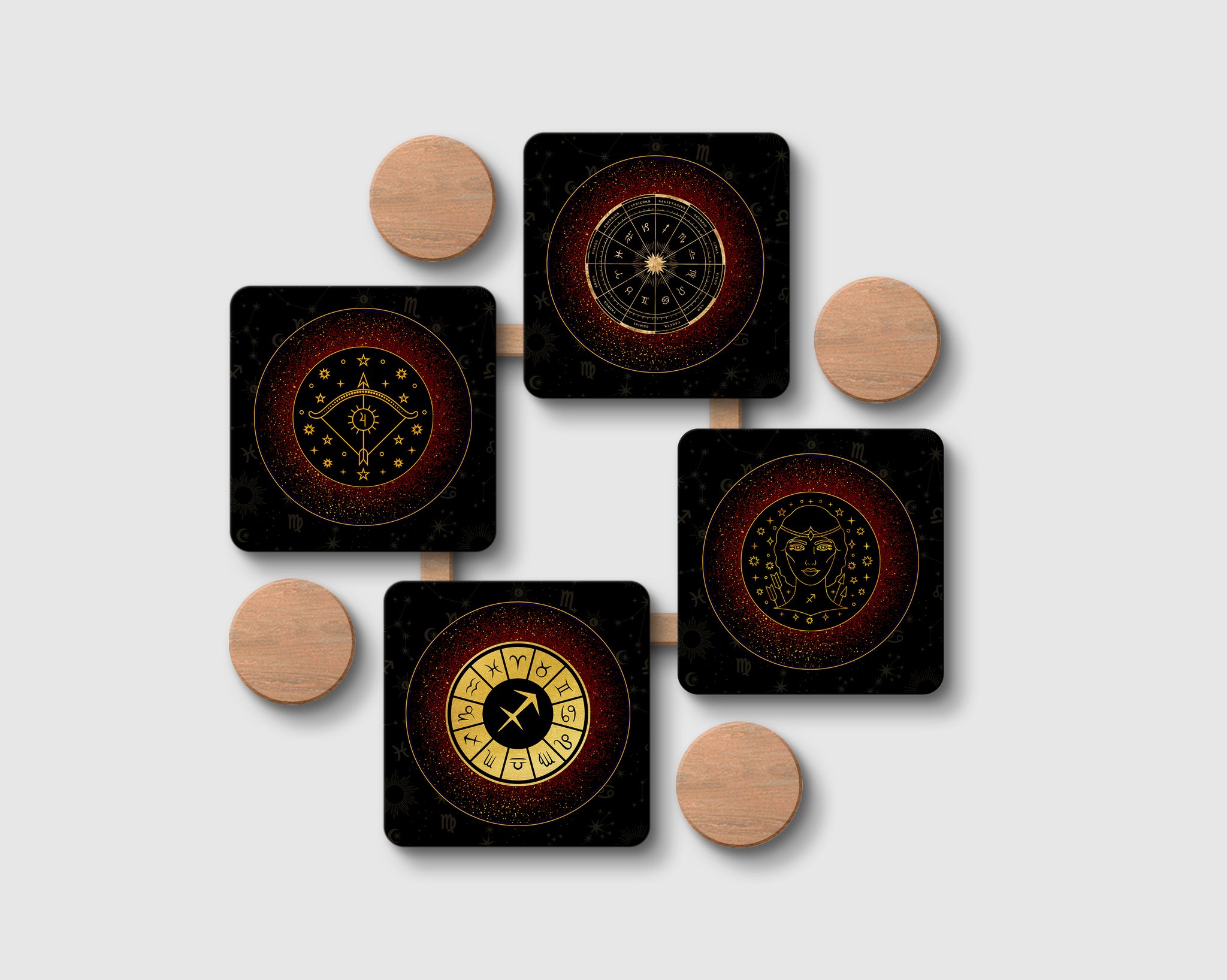 'SAGITTARIUS-ZODIAC SIGN' Coaster Set of 4