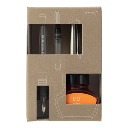 [LIMITED EDITION] MD Fountain Pen With Bottled Ink Orange