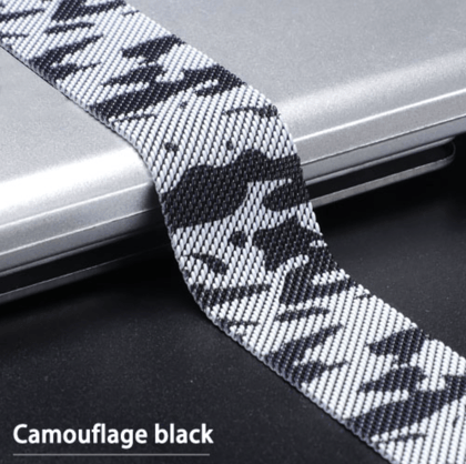 iWatch Camouflage Milanese Loop- 38/40/41 | 42/44/45/46 | Ultra-41/40/38/Series 10 42mm / Black