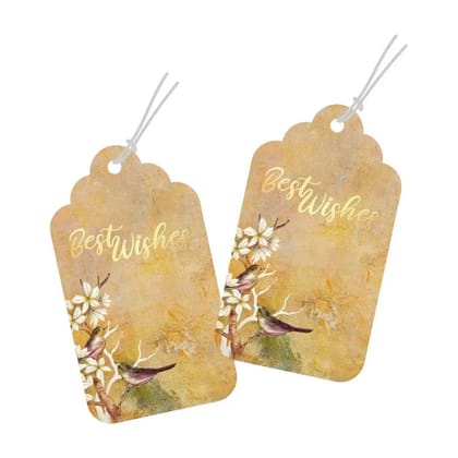 Luxe Personalized Gift Tags - Golden Bloom-25 gift tags