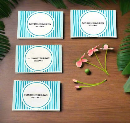 Blue Customised Seed Paper Cards with Envelopes (Set of 12)