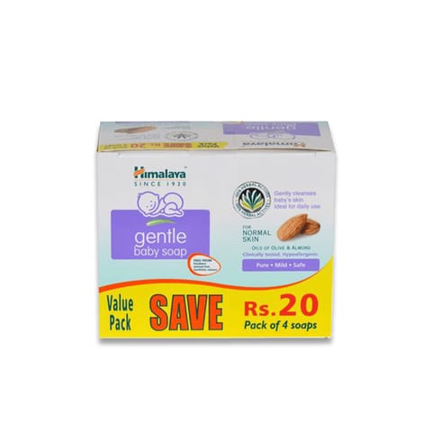 Himalaya Gentle Baby Soap (Pack of 4), 300 gm Pack