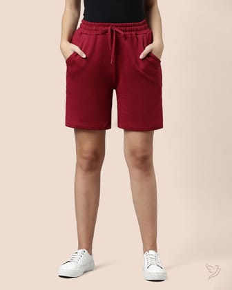 Shorts - Maroon-S / Maroon