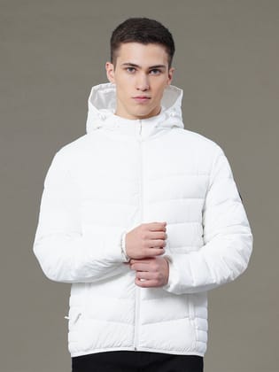 RedTape Hooded Jacket for Men | Padded & Water Resistant Finish | Enhanced Comfort