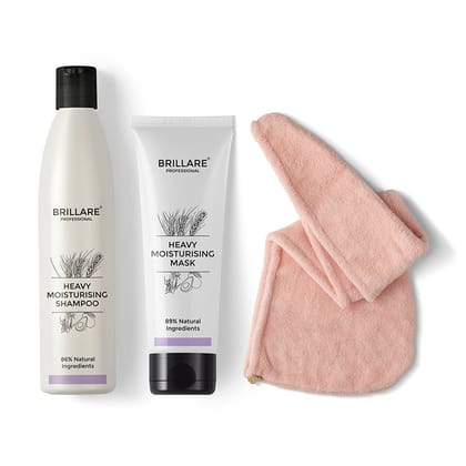 Heavy Moisturising Shampoo  Conditioner with Hair Wrap Towel Combo-Heavy Moisturising Shampoo & Conditioner with Hair Wrap Towel Combo