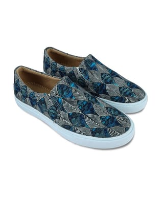 Men Printed Slip-On Loafers