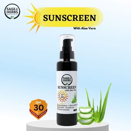 Sunscreen With Aloe Vera(Spf-3o )-100 ml