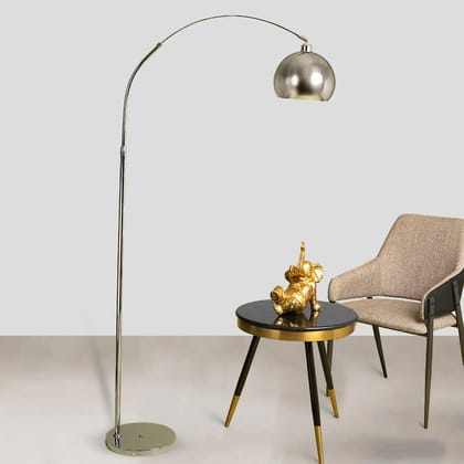 Whimsical Moonbeam Floor Lamp for Bedroom - Chrome-Height - 78 Inches & Width - 44 Inches / Metal / Available