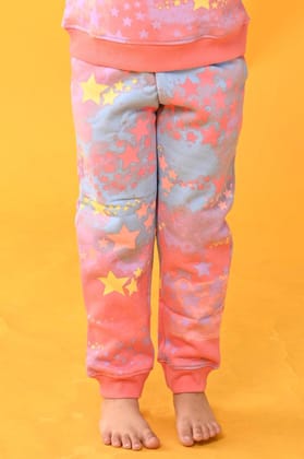 TIE DYE STAR FLEECE JOGGER - PINK-0-6 MONTHS / 1N / PINK