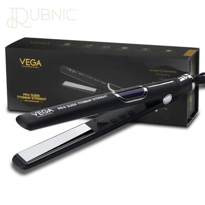 VEGA Professional Pro Sleek Titanium Hair Straightener, 4-in-1 Styling Tool