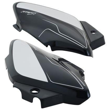 Side Panel / Side Cowl Set Fit For Hero Splendor i-Smart Type 2 Black (Silver Sticker)