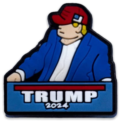 Trump 2024 Bold Cartoon Shoe Charm