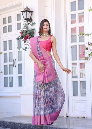 Premium Chanderi Cotton Silk Jacquard Saree