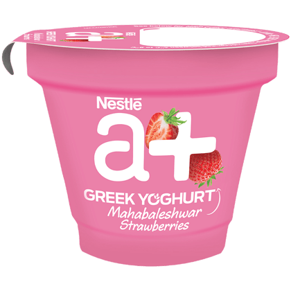 Nestle A+ Grekyo Greek Yoghurt, Strawberry, 90 G Cup