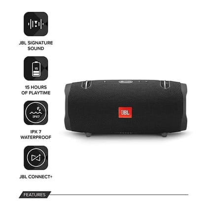 JBL Xtreme 2 40W Portable Bluetooth Speaker-JBL Xtreme 2 40W Portable Bluetooth Speaker - Black