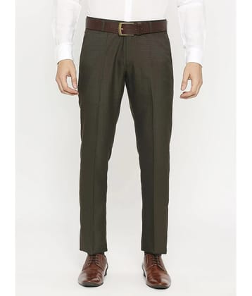 Solemio Slim Flat Mens Formal Trouser - Brown ( Pack of 1 ) - None