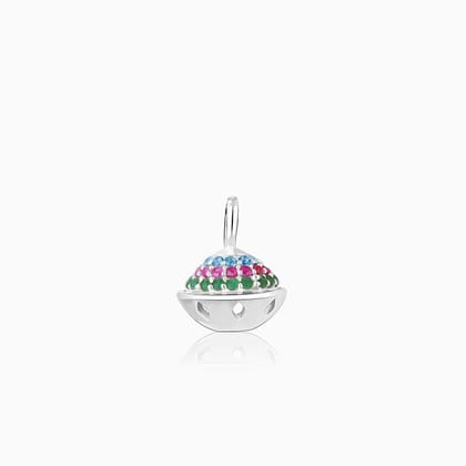 Silver Cheerful Colours Charm