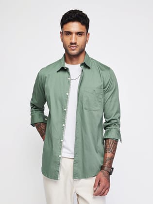 Fine Cord Shirt-M/38 / Green