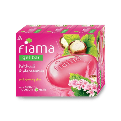 Fiama Gel Bar Patchouli & Macadamia La Fantasia (Pack of 3), 375 gm Pack