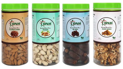 DRY FRUITS COMBO 600 GRAMS  PACK  150G X 4 PC