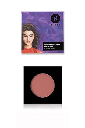 Sugar Cosmetics Contour De Force Mini Blush 01 Soft Peach Pink, 4 gm