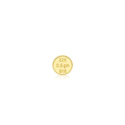 Dvara SmartGold Gold Coin Round (22K) 0.50 Gms