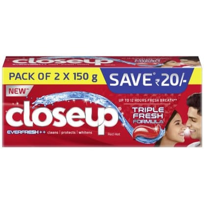 Close Up Toothpaste Ever Fresh Red Hot Gel Red Hot Gel 2 x 150g