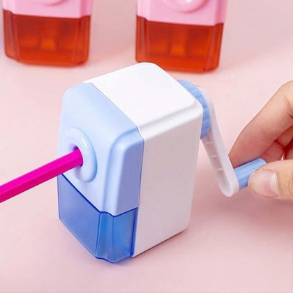 Pencil Sharpener: Simple Office and Student Sharpener - Fashionable and Convenient with Non-Slip Base and Handle - Lightweight Manual Sharpener (1 Pc)