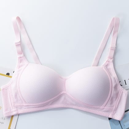 Comfortable, sporty, quick dry, breathable bra-38B / Baby Pink