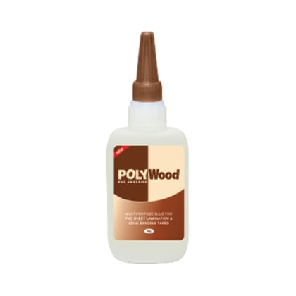 Polywood PVC Multi-Purpose Glue, 100% Bond, 50% Cost, Easy to Use, Water-Resistant Properties, Very Quick Drying Formula, Ideal for PVC Sheet, Charcoal, Acrylic, Mica Lamination on wooden MDF Boa