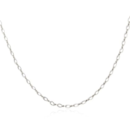 92.5 Silver Sleek link Chain For Men-18 inch