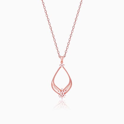 Rose Gold Princess Pendant With Link Chain