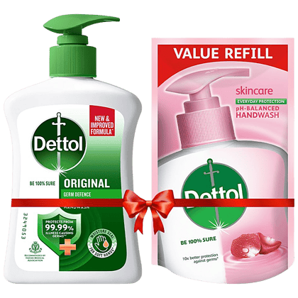 Dettol Liquid Handwash Refill - Original Hand Wash Germ Defence Formula, 10X Better Germ Protection, 200 Ml