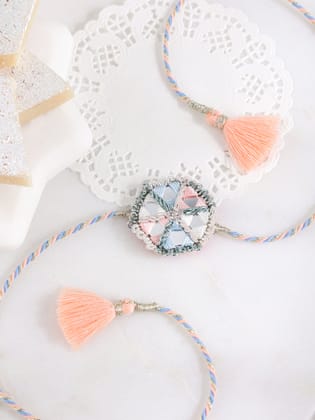 Pastel Mirror Brother Rakhi (Gift Packaging Available)