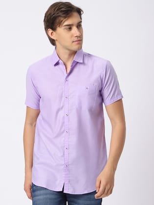 Classic Spread Collar Cotton Casual Shirt