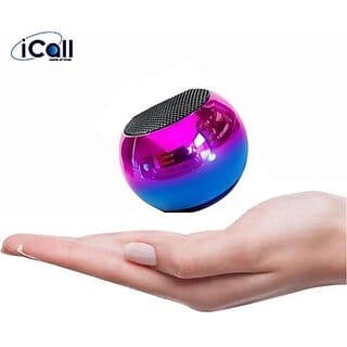 icall Smallest M4 Wireless Speaker with Powerful Bass Mic 5 W Bluetooth Speaker (Multicolor, Stereo Channel)