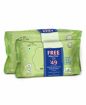 Chicco Soft Cleansing Wipes, 72 Pcs (Get 1 Free)