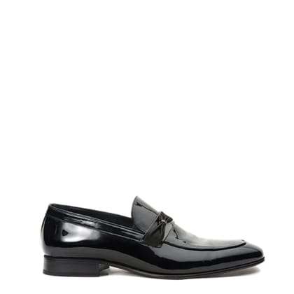 Black Patent Party Loafer for Men-10/44 / Black / Leather