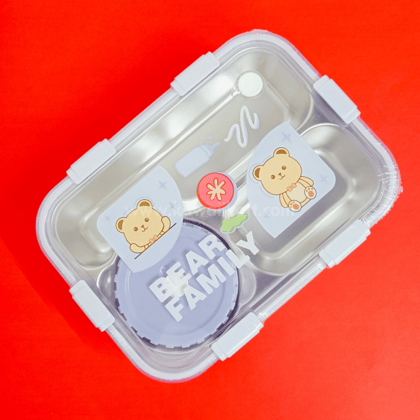 Bear Family Lunch Box - Purple