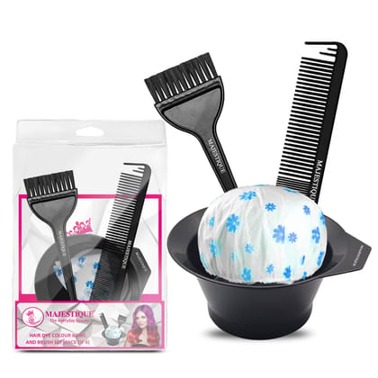 HAIR DYE COLOUR BOWL &BRUSH SET (PACK OF 4) CMB558