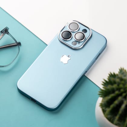 iPhone 13 Pro Back Cover / Luxury Frosted Case with Camera Protection-Sierra Blue