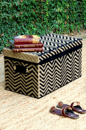 Sirohi The Buff Jute & Cotton Trunk-Medium