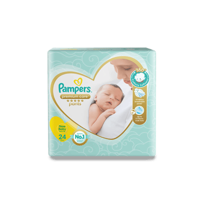 Pampers Premium Care Pants - New Born, 24 Units Pouch