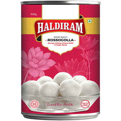 Haldiram Rossogolla, 500 g Tin